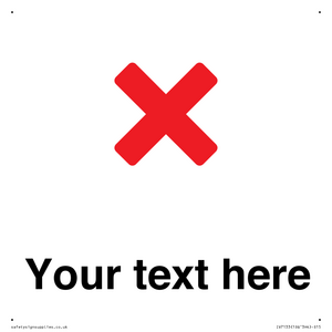 Custom plain background, red cross sign